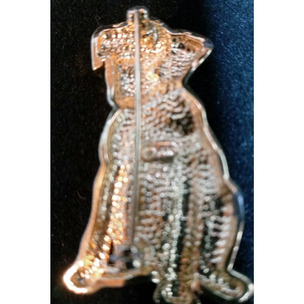 Anne Klein Vintage Gold Plated Dalmatian dog brooch signed AK - Picture 3 of 4